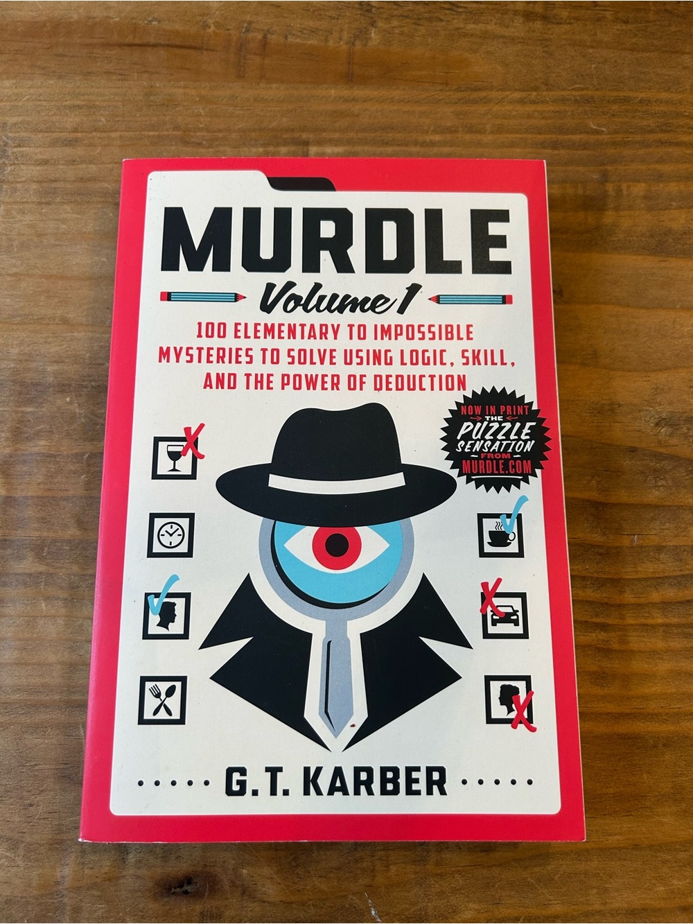 Murdle Volume 1 Puzzle Book by - Red/White